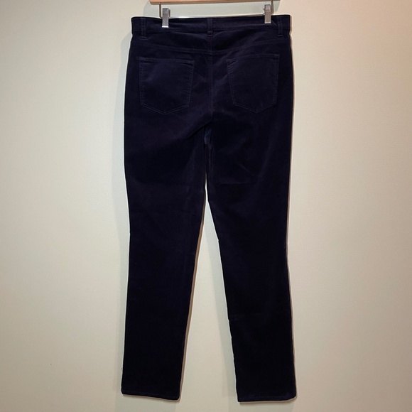 Talbots Pants Size 10  Womens Black Corduroy Stretch High Waist Straight Leg - Picture 6 of 13